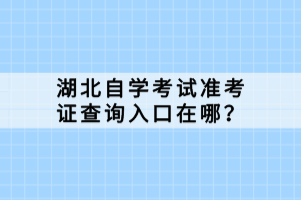 湖北自學(xué)考試準(zhǔn)考證查詢?nèi)肟谠谀模? width=
