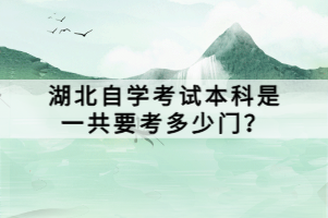 湖北自學(xué)考試本科是一共要考多少門(mén)？