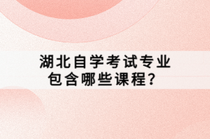 湖北自學(xué)考試專業(yè)包含哪些課程？