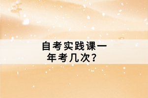 自考實(shí)踐課一年考幾次？