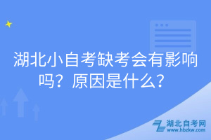 湖北小自考缺考會有影響嗎？原因是什么？
