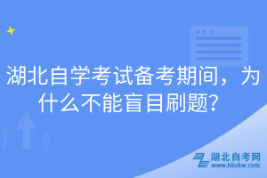 湖北自學(xué)考試備考期間，為什么不能盲目刷題？