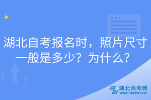 湖北自考報名時，照片尺寸一般是多少？為什么？