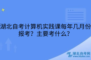 湖北自考計算機實踐課每年幾月份報考？主要考什么？