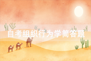2021年4月武漢自考組織行為學重要簡答題八
