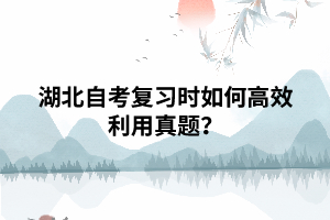 湖北自考復(fù)習(xí)時如何高效利用真題？