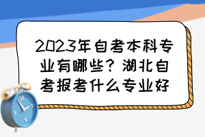 2023年自考本科專業(yè)有哪些？湖北自考報考什么專業(yè)好？