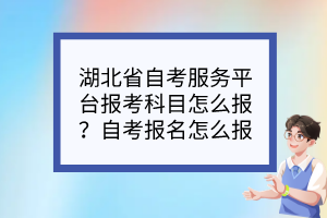 湖北省自考服務(wù)平臺報考科目怎么報？自考報名怎么報？