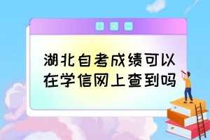 湖北自考成績可以在學信網(wǎng)上查到嗎？