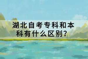 湖北自考專科和本科有什么區(qū)別？