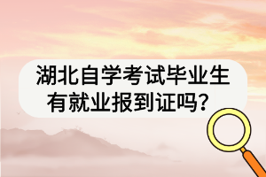 湖北自學考試畢業(yè)生有就業(yè)報到證嗎？