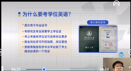 終身學習湖北成人《學位英語》直播課課程