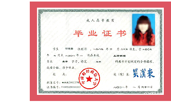 湖北成人高考專(zhuān)升本畢業(yè)證書(shū)樣本