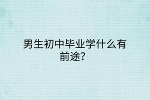 男生初中畢業(yè)學(xué)什么有前途? 男生初中畢業(yè)學(xué)什么有前途?