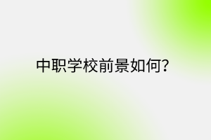 中職學(xué)校前景如何? 中職學(xué)校前景如何?