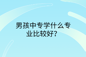 男孩中專學什么專業(yè)比較好？