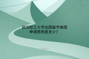 武漢輕工大學(xué)出國留學(xué)美國申請(qǐng)費(fèi)用是多少? 武漢輕工大學(xué)出國留學(xué)美國申請(qǐng)費(fèi)用是多少?