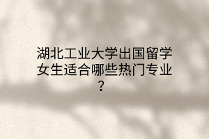 湖北工業(yè)大學(xué)出國留學(xué)女生適合哪些熱門專業(yè)？