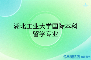 湖北工業(yè)大學國際本科留學專業(yè)