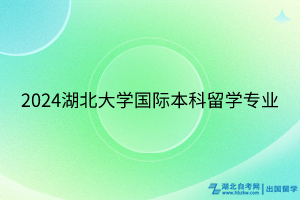 2024湖北大學(xué)國際本科留學(xué)專業(yè) 2024湖北大學(xué)國際本科留學(xué)專業(yè)