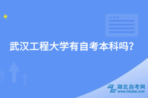武漢工程大學(xué)有自考本科嗎？