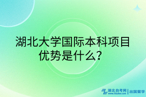 湖北大學國際本科項目優(yōu)勢是什么? 湖北大學國際本科項目優(yōu)勢是什么?