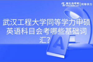 武漢工程大學(xué)同等學(xué)力申碩英語(yǔ)科目會(huì)考哪些基礎(chǔ)詞匯？