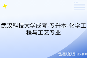 武漢科技大學成考-專升本-化學工程與工藝專業(yè)