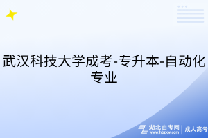 武漢科技大學(xué)成考-專升本-自動化專業(yè)