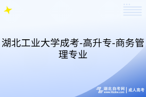 湖北工業(yè)大學(xué)成考-高升專-商務(wù)管理專業(yè)
