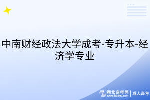 中南財(cái)經(jīng)政法大學(xué)成考-專升本-經(jīng)濟(jì)學(xué)專業(yè)