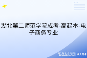 湖北第二師范學(xué)院成考-高起本-電子商務(wù)專業(yè)