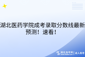 湖北醫(yī)藥學(xué)院成考錄取分?jǐn)?shù)線最新預(yù)測(cè)！速看！