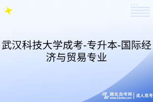 武漢科技大學(xué)成考-專升本-國(guó)際經(jīng)濟(jì)與貿(mào)易專業(yè)