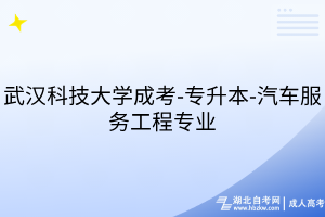 武漢科技大學成考-專升本-汽車服務工程專業(yè)