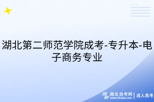 湖北第二師范學(xué)院成考-專升本-電子商務(wù)專業(yè)