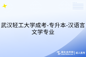 武漢輕工大學(xué)成考-專(zhuān)升本-漢語(yǔ)言文學(xué)專(zhuān)業(yè)