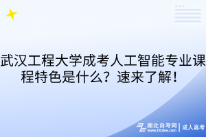 武漢工程大學(xué)成考人工智能專業(yè)課程特色是什么？速來了解！