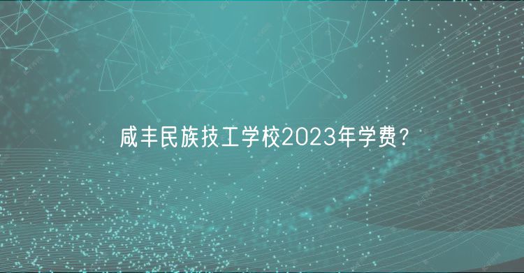 咸豐民族技工學(xué)校2023年學(xué)費？