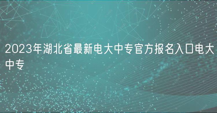 2023年湖北省最新電大中專官方報(bào)名入口電大中專 2023年湖北省最新電大中專官方報(bào)名入口電大中專