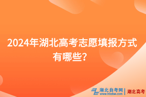2024年湖北高考志愿填報(bào)方式有哪些？