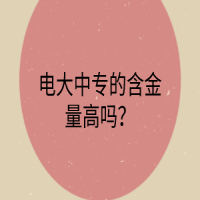 電大中專的含金量高嗎？
