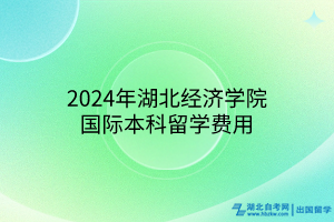2024年湖北經(jīng)濟學(xué)院國際本科留學(xué)費用