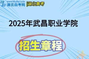 2025年武昌職業(yè)學(xué)院招生章程