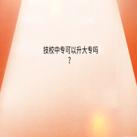 技校中專可以升大專嗎？