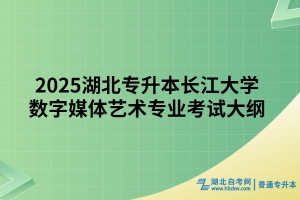 2025年長江大學(xué)普通專升本數(shù)字媒體藝術(shù)專業(yè)考試大綱