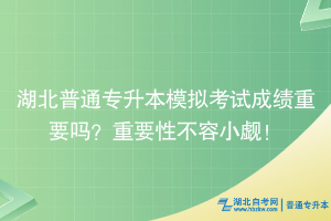 湖北普通專升本模擬考試成績重要嗎？重要性不容小覷！