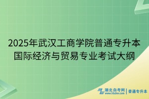 2025年武漢工商學(xué)院普通專升本國際經(jīng)濟(jì)與貿(mào)易專業(yè)考試大綱