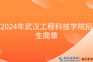 2024年武漢工程科技學(xué)院招生簡(jiǎn)章