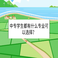 中專(zhuān)學(xué)生都有什么專(zhuān)業(yè)可以選擇？